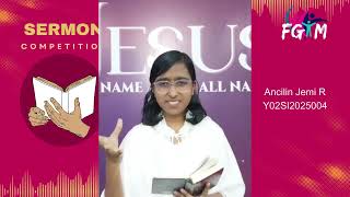 FGYM | SERMON COMPETITION SOUTH INDIA 2025 | Y02SI2025004 | Ancilin Jemi R  | FGPC Kavundampalayam