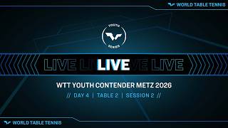 LIVE! | T2 | Day 4 | WTT Youth Contender Metz 2026 | Session 2