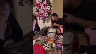 Mom unboxing her Xmas gift