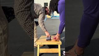 #Cornhole Game 2 during afternoon break 02/12/26