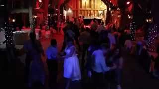 Pastiche Band playing for a ceilidh at a wedding.