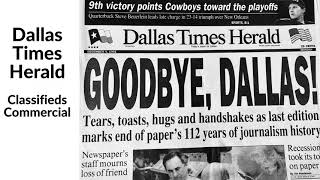 The Dallas Times Herald Classified Commercial