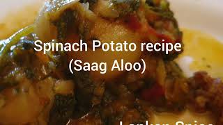 EASY INDIAN POTATO SPINACH RECIPE ENGLISH | SAAG ALOO lankanspice