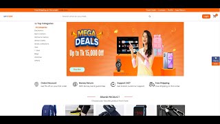 MERN Stack Ecommerce website project preview. ই-কমার্স ওয়েবসাইট  প্রজেক্ট প্রিভিউ।