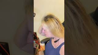 L@@K sexy Fingering my hair drying and styling. Blonde bombshell 3/10/23