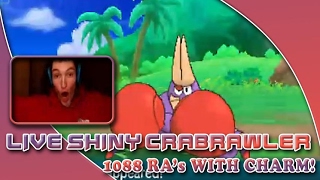Live Shiny Crabrawler After 1088 Runaways w/ Charm - Pokemon Sun & Moon