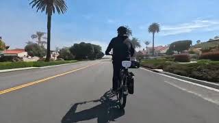 foggy bike ride up Palos Verdes w Mako, April 2024