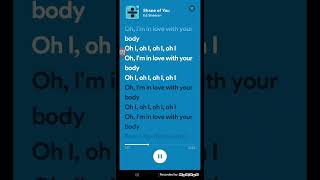 Shape of you song lyrics