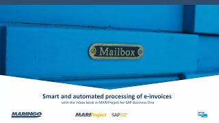 Process e-invoices with the inbox book in MARIProject for SAP Business One