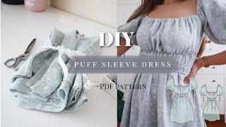 How to make a puff sleeve dress | Josephine dress sewing tutorial + PDF pattern