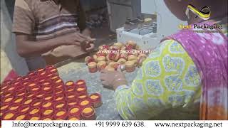 Automatic auger filling machine for  chandan powder |Customer factory video filling chandan powder