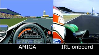 Comparison of IRL onboard cam and a amiga game ( Hockenheim 1991)