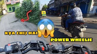 Suddenly a janwar mil geya😱 || power wheelie RR310 😱❤️
