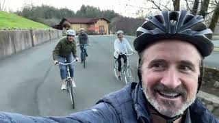 Cycling away from Joseph Cellars, Jan 2022