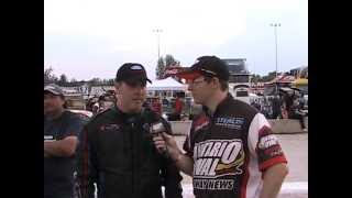EMCO 200 third place Steve Mathews with OntarioOval.com at Delaware Speedway