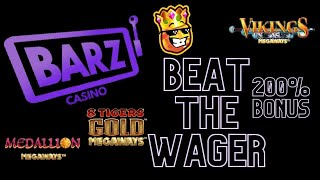 Beat the Wager @ Barz Casino 200% Bonus PART 5 - Vikings Unleashed & more!