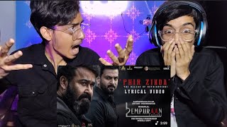 Phir Zinda Lyrical Video Reaction- L2E Empuraan | Mohanlal | Prithviraj Sukumaran | Murali Gopy