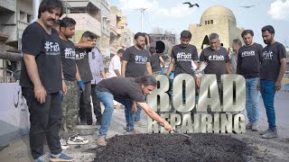 We Repaired Dangerous Potholes ✅ - Adnan khan fixit - Alamgir Khan Fixit 💕
