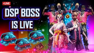 FREEFIRE LIVE REDEEM CODE GIVEAWAY || FF LIVE GIVEAWAY CUSTOM ROOM || DSP BOSS IS LIVE