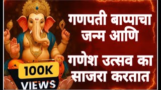 गणपती बाप्पाचा जन्म कसा झाला? | गणेश उत्सवाचा इतिहास आणि महत्त्व #ganeshchaturthi  #ganeshutsav