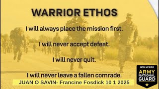 JUAN O SAVIN- The Warrior Ethos & Topics of Interest- Francine Fosdick 10 1 2025