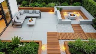 Modern Minimalist Gardens 🌿 7 Concrete & Wood Outdoor Living Ideas