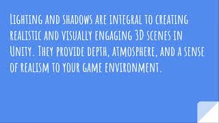 3D Game Development in Unity | Chapter - 5 | Basic Lighting and Shadows in 3D Scenes