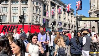 [4K] 🇬🇧 London Walk: Tourists &  Shopping Bags | Oxford Street |Regent Street  