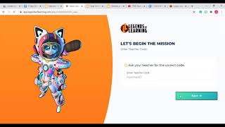 login legends learning