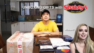 UNBOXING GIFTS WITH SHAKEY'S | Denin Sy Vlogs