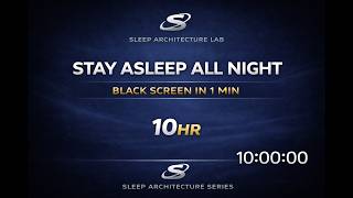 Gentle Rain to Stay Asleep All Night (10 Hours) | Deep Sleep Masking | Black Screen after 1 minute