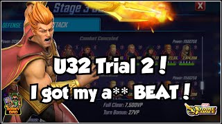 This Guy Beat The Beard Off Me... | U32 Trail 2! | Marvel Strike Force | MSF