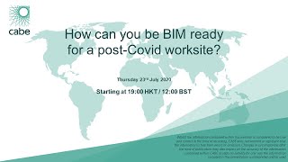 Webinar: How can you be BIM Ready for a Post Covid Worksite?