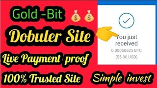 Gold-Bit| +200% in 24Hours Double Bitcoin Site || Live payment proof sher | Link site 👇