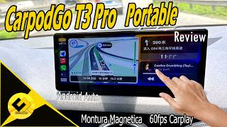 Carplay CARPODGO T3 PRO Portable 60fps Review 🔥​