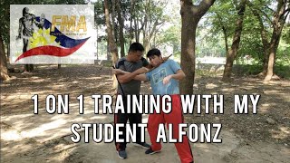 1 on 1 Arnis Training with my Student Alfonz | FMA