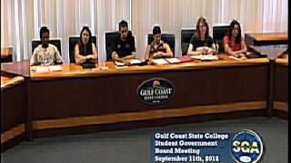 GCSC Student Government Meeting Sept. 11th, 2012