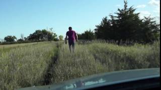 Perry guiding me in to Redfield Farm