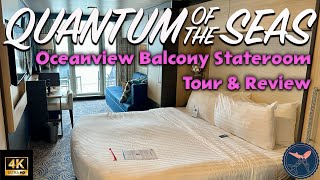 Quantum of the Seas | Royal Caribbean | Ocean View Balcony 1D | Cabin 12164 | Room Tour & Review