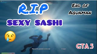 Sexy Sashi Died In Ocean | Aquaman Dead In Water | How Sashi Died Story Gta5 Roleplay Hindi Ft.Skplz
