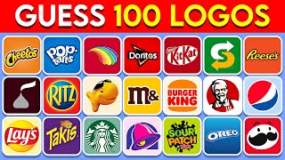 Guess the Snack Logo in 3 Seconds | 100 Famous Logos | Logo Quiz 2025