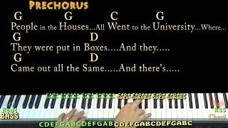 Little Boxes (Malvina Reynolds) Piano Cover Lesson in G with Chords/Lyrics #playalong