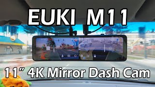 EUKI M11 Review - 4K 11" Mirror Dashcam. Sony IMX415, GPS, Wi-Fi, True HDR.