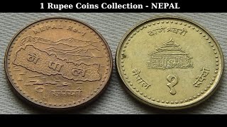 1 Rupee Coins Collection - NEPAL