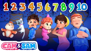 Ten in the Bed 🧸 Afraid of the Dark Song 💤 Nursery Rhymes & Kids Songs | Cam & Sam