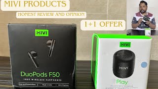 MIVI Products Unboxing And Review I MIVI Duopods f50 | MIVI Play Bluetooth speaker #mivi