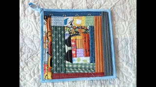 Quilt-as-you-go Scrappy, Scrappy Potholder