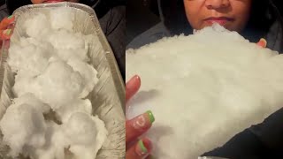 AIRY POWDERY CHUNKS | REFROZEN SLAB ONLY BITES #iceasmr