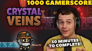 Unlocking ALL achievements in Crystal Veins - 1000 Gamerscore in 30 mins!