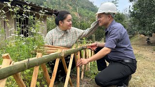 CEO Tung and Tu Anh felt happy fencing off the garden together